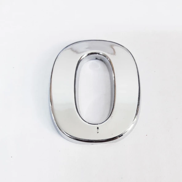 Cemax 0 Rakamı 3,75 cm Krom Yapışkanlı - Resim 3