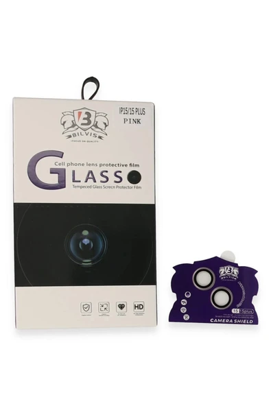 HarmonyAura iPhone 15 Bilvis Titan Kamera Lens - Pembe ürün görseli 1