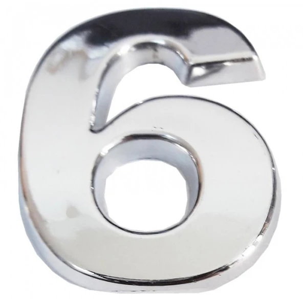 Cemax Krom Yapışkanlı 6 Rakamı 5 cm ürün görseli 1