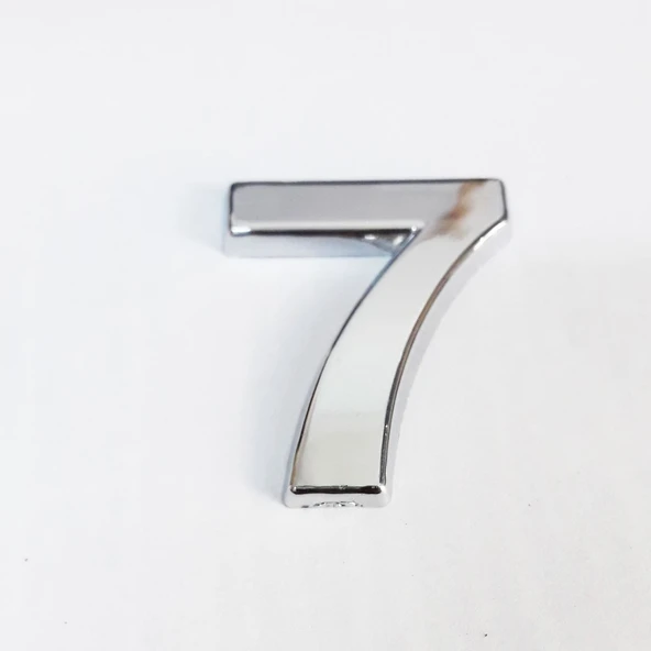 Cemax 7 Rakamı 3,75 cm Krom Yapışkanlı - Resim 3