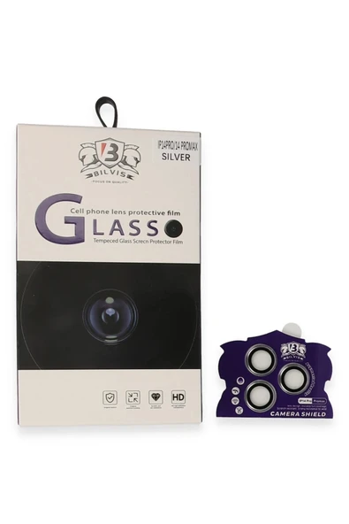 HarmonyAura iPhone 14 Pro Max Bilvis Titan Kamera Lens - Gümüş ürün görseli 1