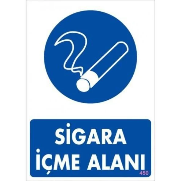 Sigara İçme Alanı Uyarı Levhassı 25x35 KOD: 450 ürün görseli 1