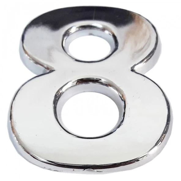 Cemax Krom Yapışkanlı 8 Rakamı 5 cm - Resim 2