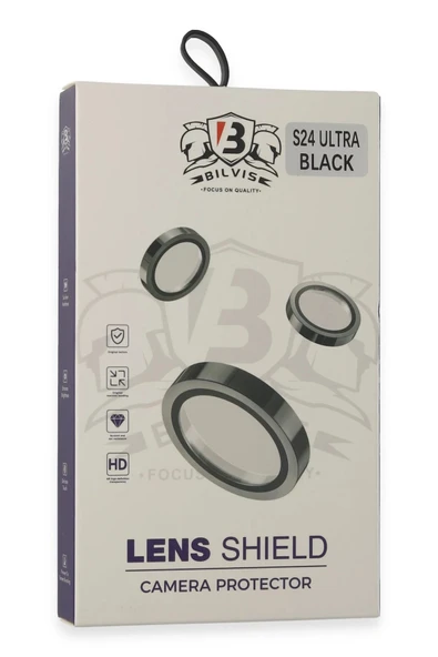 HarmonyAura Samsung Galaxy S24 Ultra Bilvis Titan Kamera Lens - Siyah - Resim 3