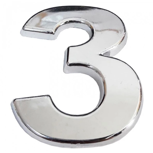 Cemax Krom Yapışkanlı 3 Rakamı 5 cm ürün görseli 1