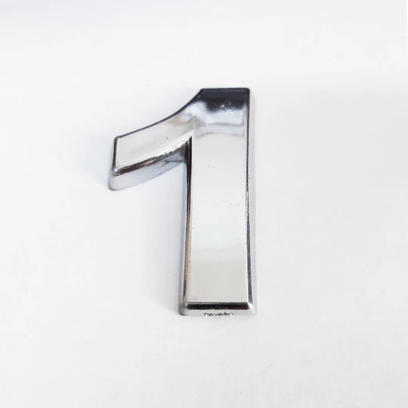 Cemax 1 Rakamı 3,75 cm Krom Yapışkanlı ürün görseli 1