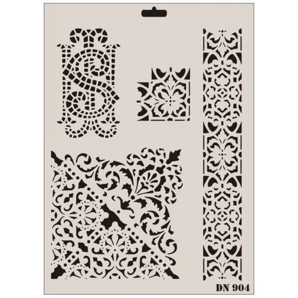 Rich Dantel Seri DN-904 Stencil 35x25 cm - Resim 3