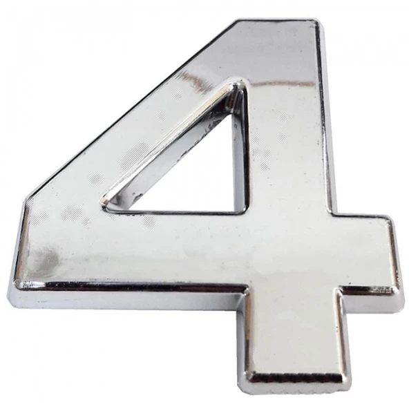 Cemax Krom Yapışkanlı 4 Rakamı 5 cm - Resim 3