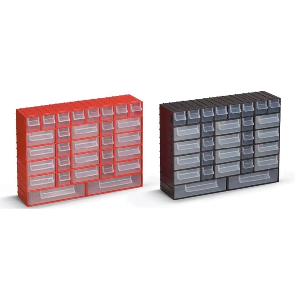 Portbag PH02 Hobby Çekmece Seti Kırmızı - Resim 3