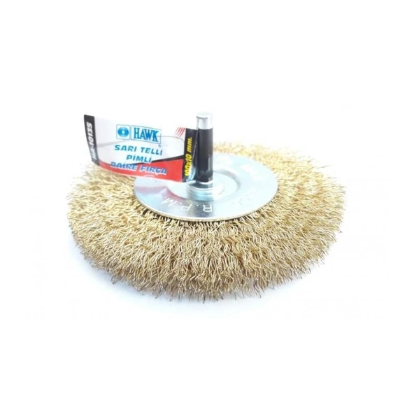 Hawk HA10135 Pimli Sarı Tel Daire Fırça 100x10 mm - Resim 3