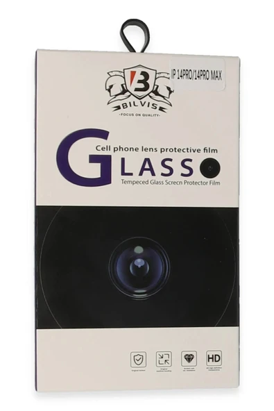 HarmonyAura iPhone 14 Pro Max Bilvis Titan Kamera Lens - Siyah - Resim 3