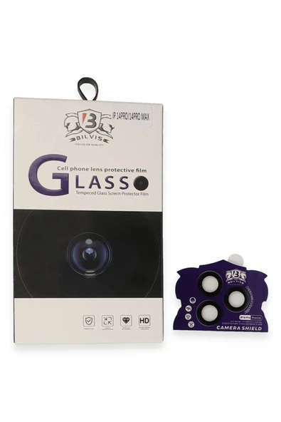 HarmonyAura iPhone 14 Pro Max Bilvis Titan Kamera Lens - Siyah ürün görseli 1