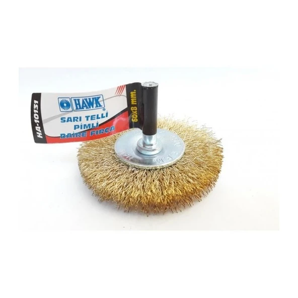 Hawk HA10131 Pimli Sarı Tel Daire Fırça 60x8 mm - Resim 3