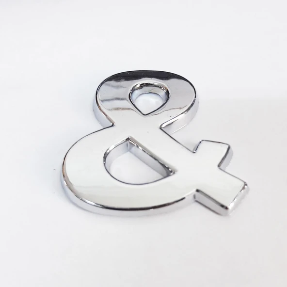 Cemax & İşareti 3,75 cm Krom Yapışkanlı - Resim 2