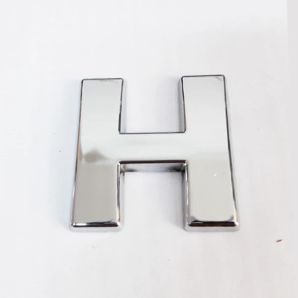 Cemax H Harfi  3,75 cm Krom Yapışkanlı ürün görseli 1