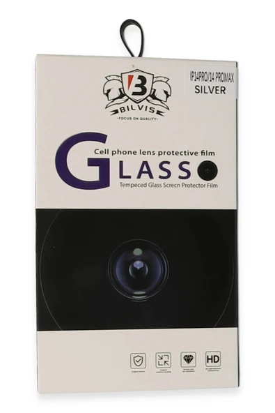 HarmonyAura iPhone 14 Pro Max Bilvis Titan Kamera Lens - Gümüş - Resim 3