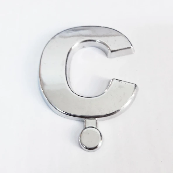 Cemax Ç Harfi  3,75 cm Krom Yapışkanlı - Resim 3