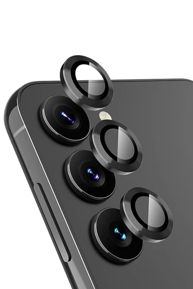 HarmonyAura Samsung Galaxy A24 4G Valdez Metal Kamera Lens - Siyah ürün görseli 1