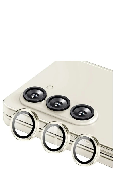 HarmonyAura Samsung Galaxy Z Fold 5 Valdez Metal Kamera Lens - Krem ürün görseli 1