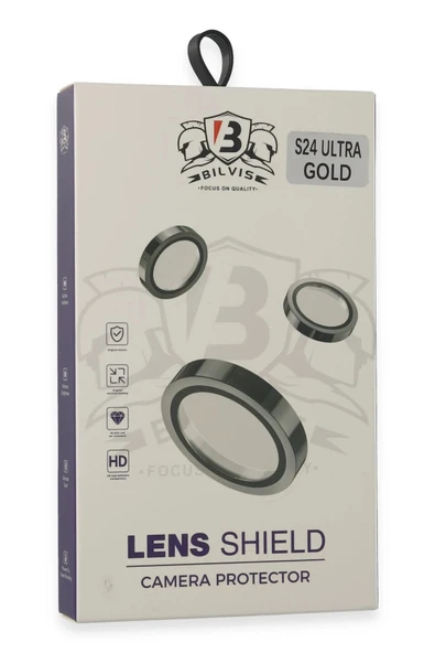 HarmonyAura Samsung Galaxy S24 Ultra Bilvis Titan Kamera Lens - Gold - Resim 3