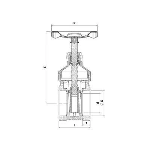 1''lik Şiber Vana Pirinç - Resim 2