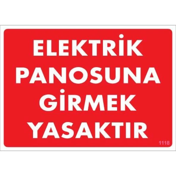 Elektrik Panosu Levhası 25x35 KOD:1118 ürün görseli 1