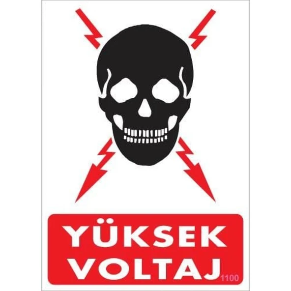 Yüksek Voltaj Uyarı Levhası 25x35 KOD:1100 - Resim 2