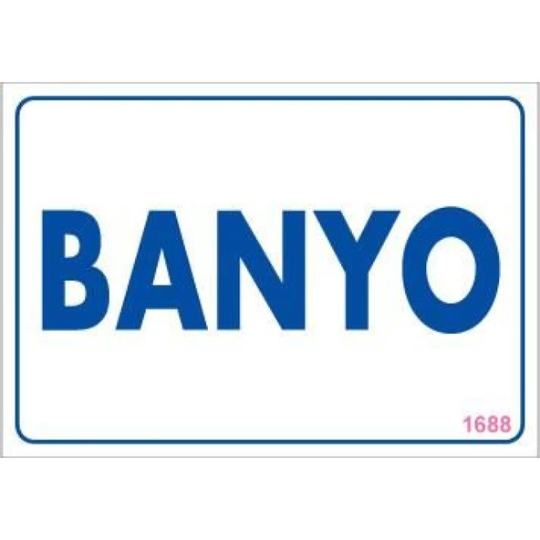 Banyo Uyarı Levhası 17,5x25 KOD:1688 ürün görseli 1