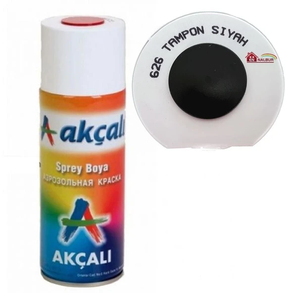 Akçalı Sprey Boya 400 ml 626 Tampon Siyah - Resim 2