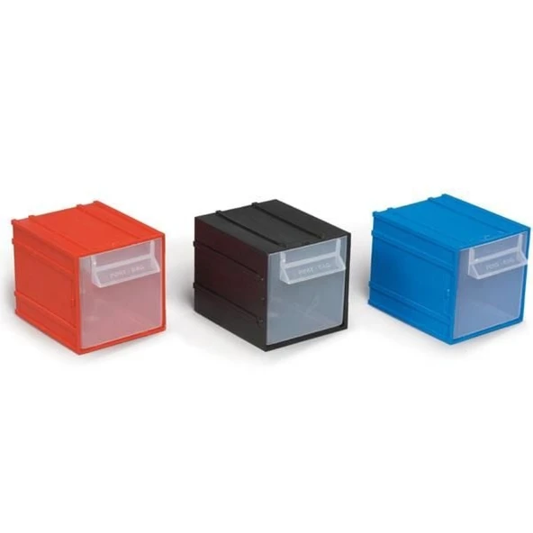 Portbag PÇ014 Çekmece  Mavi-Kırmızı - Resim 3