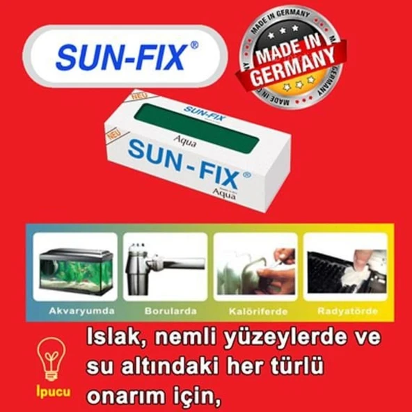SUN FİX Aqua Kaynak Macunu 50 Gr - Resim 5