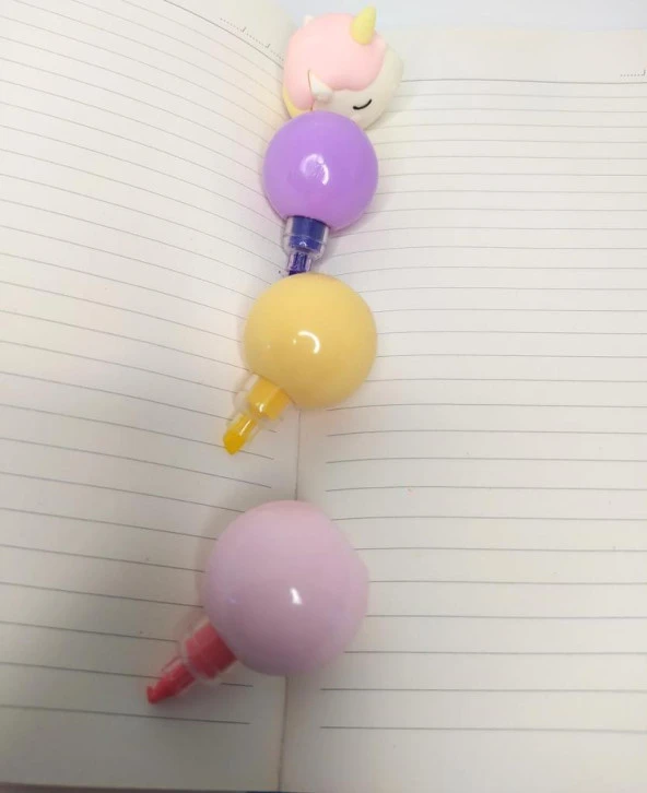 Hdmarketim 3 lü Unicorn 3 Renk Fosforlu Kalem 10459 - 3