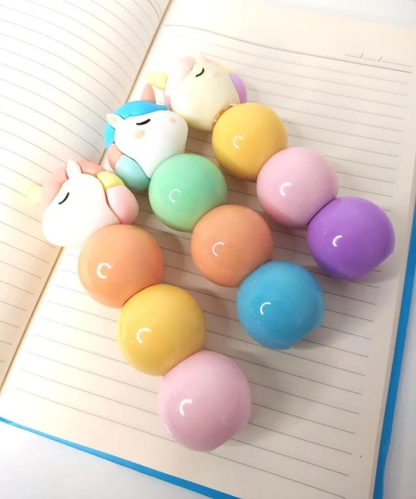 Hdmarketim 3 Adet Unicorn 3 Renk Fosforlu Kalem - 2