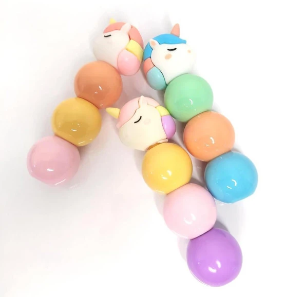 Hdmarketim 3 Adet Unicorn 3 Renk Fosforlu Kalem - 5