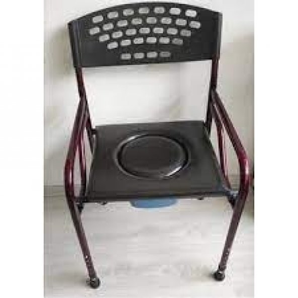 Deri Döşemeli Hasta Tuvaleti Klozeti Sandalyesi