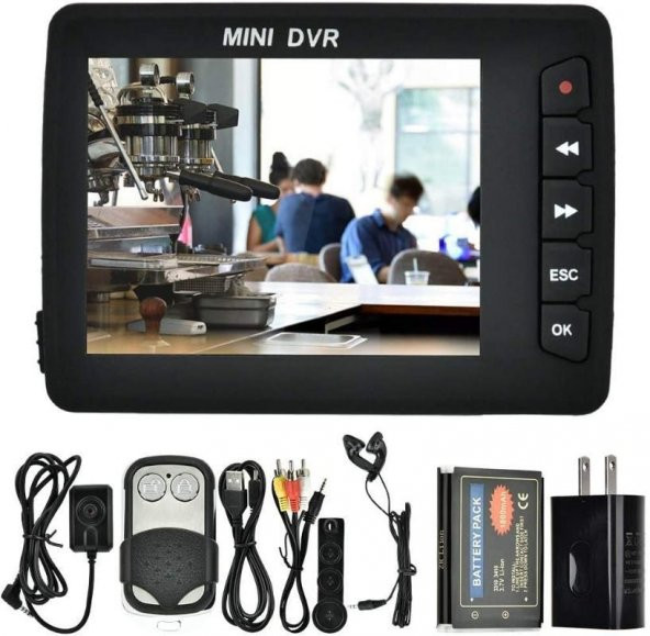 ANGEL EYE KS-650M MİNİ KAMERA VİDEO KAYDEDİCİ ARABA DVR 2.5" TFT YÜKSEK ÇÖZÜNÜRLÜKLÜ DÜĞME KAMERA 