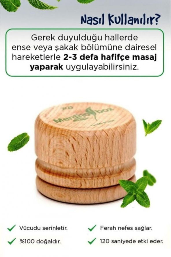 Mentol Migren Taşı Sinüsit Taşı Ağrı Giderici Menthol Taşı Aç Kapa Ambalaj 9gr - 4