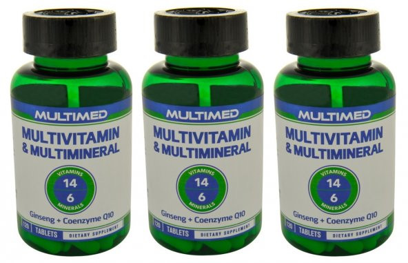 3 Kutu Multimed Multivitamin & Multimineral Ginseng + Koenzim Q10 120 Tablet
