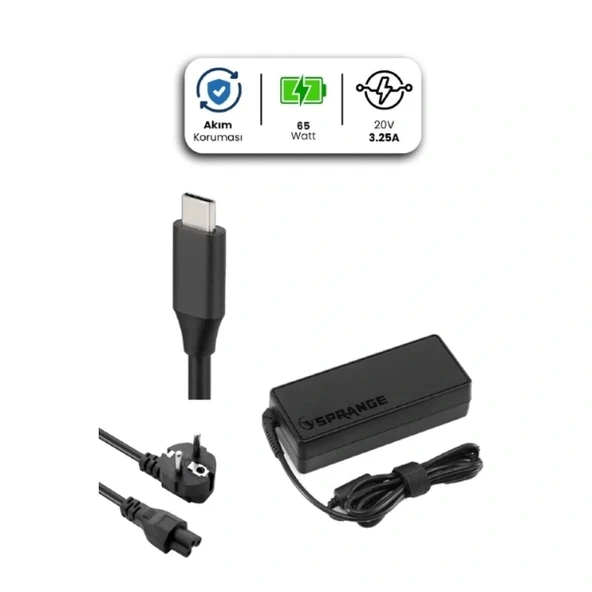 20v 3.25a Type-c 65w Lenovo İçin Laptop Adaptör ürün görseli 1