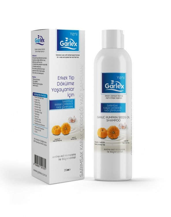 Garlex Sarımsak & Kabak Çekirdeği Yağı Şampuanı 250 ml (ERKEK) - 1