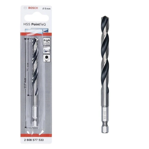 Bosch Pointteq Altıgen Şaftlı Hss Matkap Ucu 8 mm - Resim 5