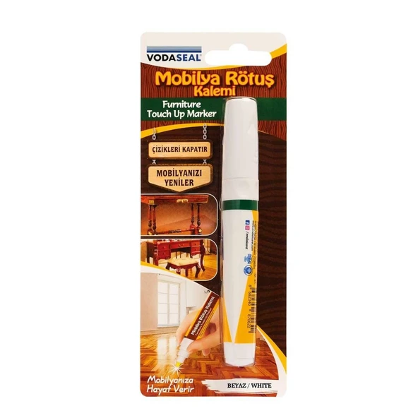 Vodaseal Mobilya Rötuş Kalemi Tekli Beyaz - Resim 2