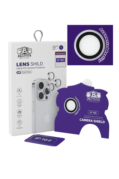 HarmonyAura iPhone 16E Bilvis Titan Kamera Lens - Beyaz - Resim 2