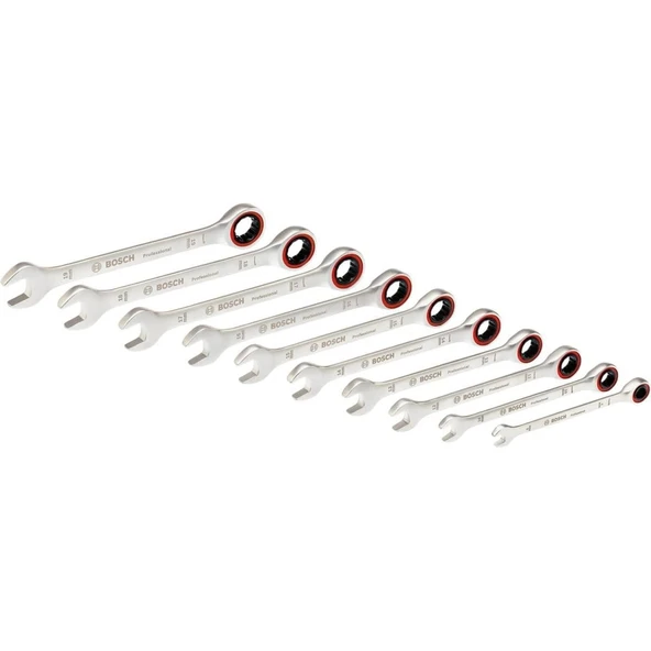 Bosch 10 Parça Kombine Anahtar Seti - Resim 9