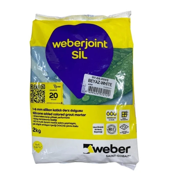 Weber Joint Sil 400 Beyaz Derz Dolgu 2 Kg ürün görseli 1