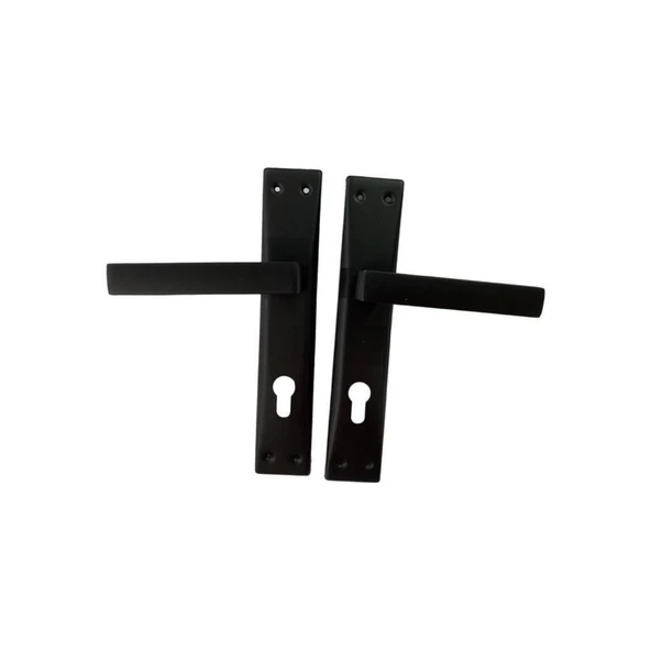 Adil Riva Mat Siyah Yale Kapı Kolu ürün görseli 1