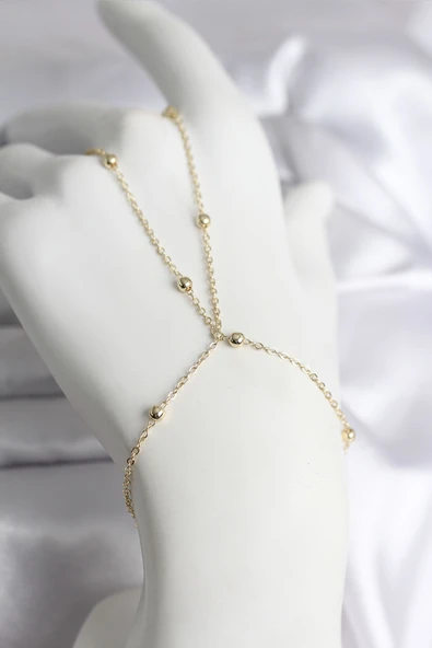 316L Çelik Gold Renk Topçuk Zincir Model Kadın Şahmeran - TJ-SN728 ürün görseli 1