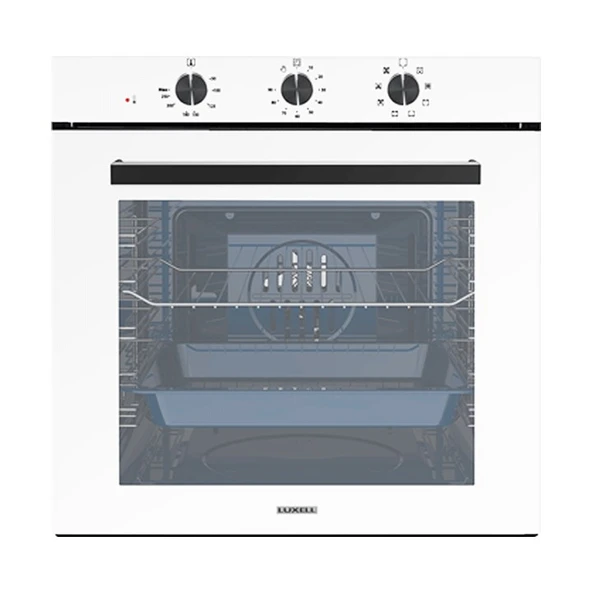 Luxell 88 Litre Süper Kristal Beyaz Cam Ankastre Set - Resim 4