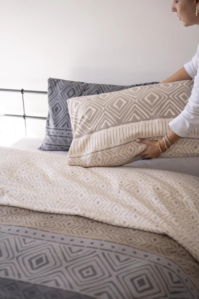 Cotton Collection Kışlık Pazen Çift Kişilik Nevresim Seti Artica - Resim 3