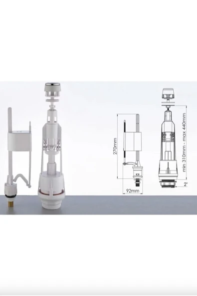 mintev Basmalı Rezervuar Klozet İç Takım - Resim 2